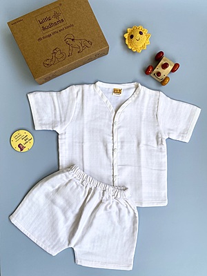 Muslin Cotton Short-Sleeve Set
