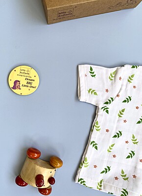 Muslin Cotton Short-Sleeve Set