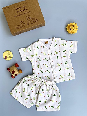Muslin Cotton Short-Sleeve Set