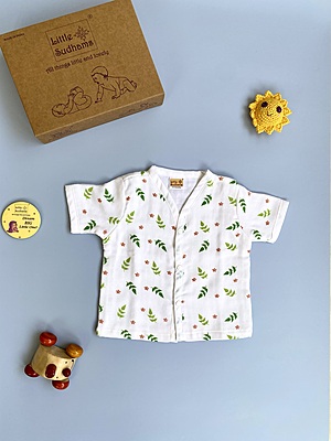 Muslin Cotton Short-Sleeve Set