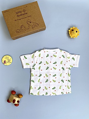 Muslin Cotton Short-Sleeve Set