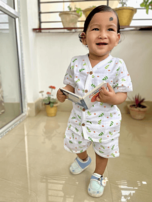 Muslin Cotton Short-Sleeve Set