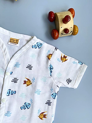 Muslin Cotton Short-Sleeve Set