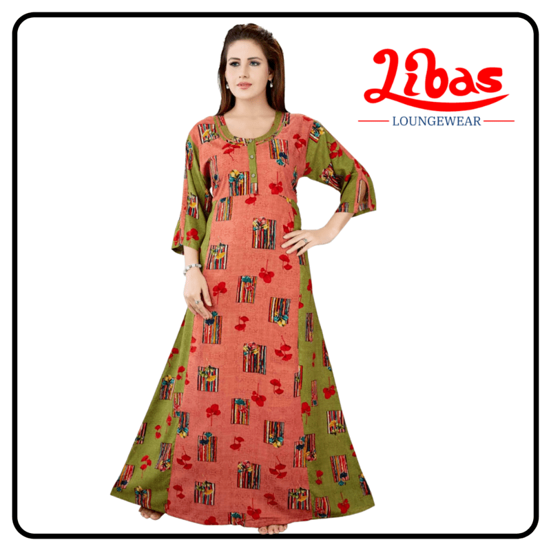 long sleeve nighty from Libas loungewear - LSN031 long sleeve nighty from Libas loungewear - LSN031