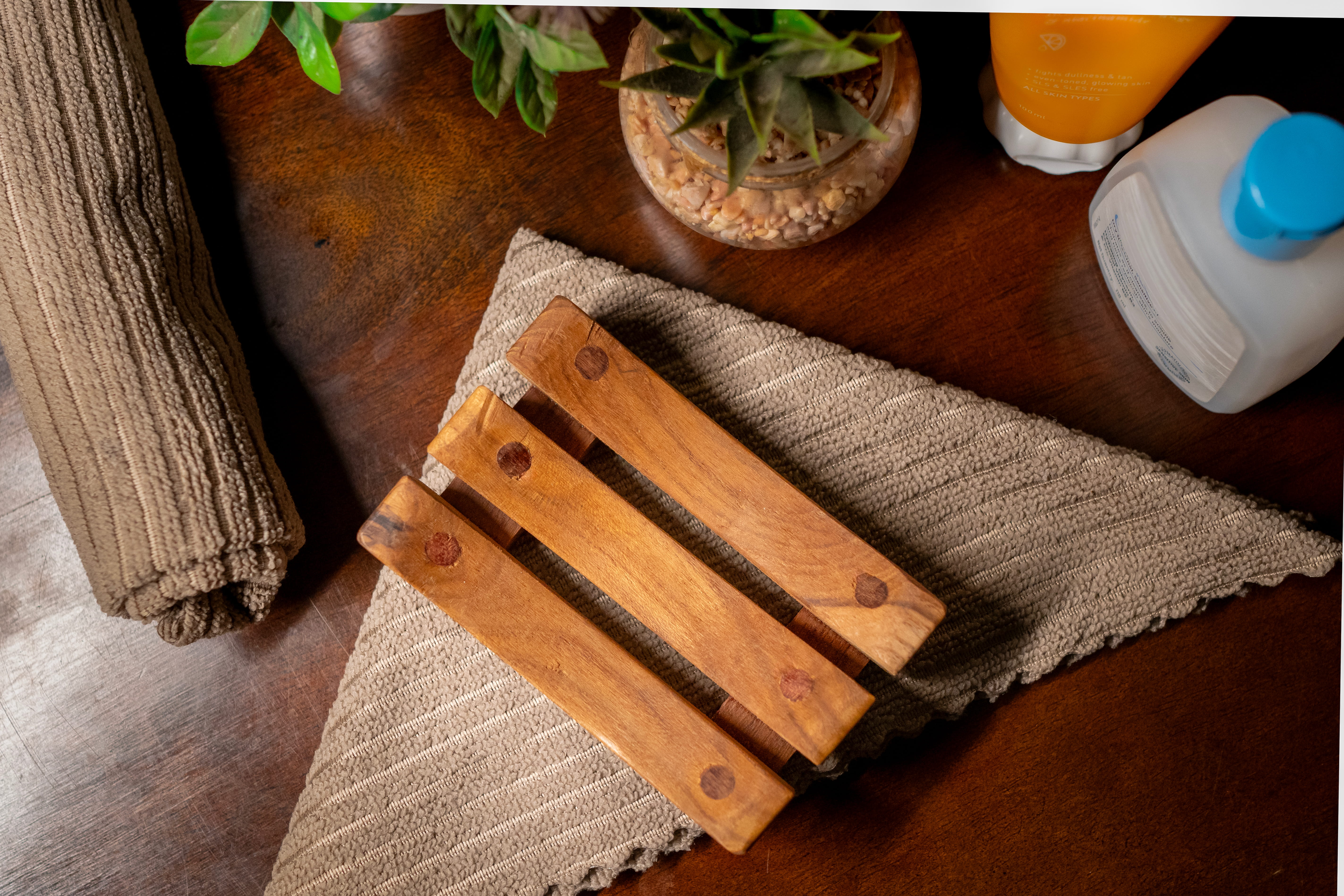 Wooden Soap Stand