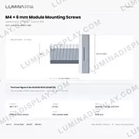 M4 x 6 mm zinc-plated washer-head LED module mounting screws, pack of 1000 – Lumina Display Systems