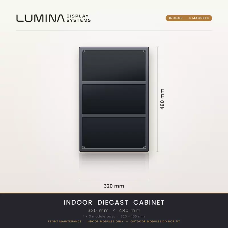 Aluminium Diecast 320 x 480 (8 magnets)