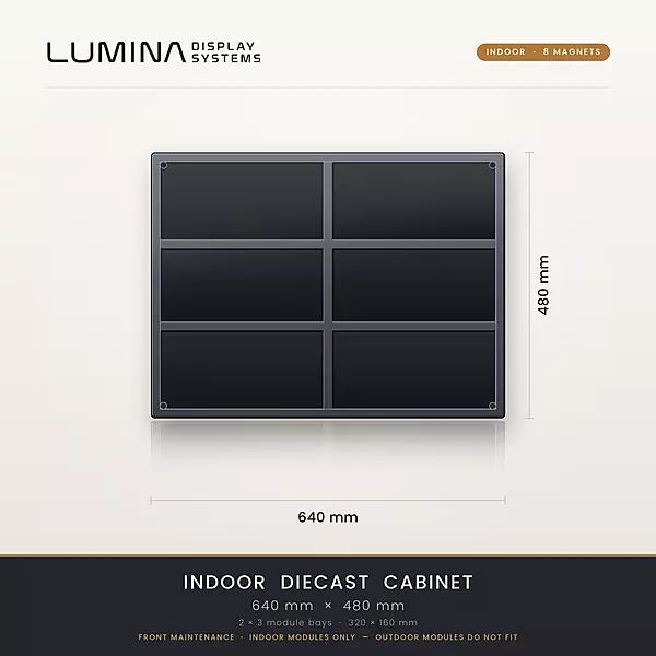 Aluminium Diecast 640 x 480 (8 magnets)