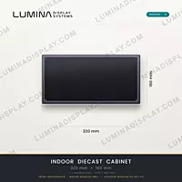 Aluminium diecast indoor LED cabinet 320 x 160 x 48 mm, H type, front service – Lumina