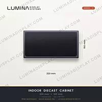 Aluminium diecast indoor LED cabinet 320 x 160 x 48 mm, K type, front service – Lumina