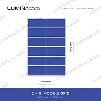 V2 MS GI outdoor LED cabinet 640 x 960 mm with cooling fans, bezel-free frame – Lumina
