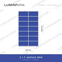 Narrow 640 x 1120 mm MS GI outdoor LED cabinet in grey, back-service design – Lumina