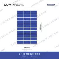 Tall MS GI outdoor P4 LED cabinet 960 x 1600 mm, powder-coated matte, back service – Lumina