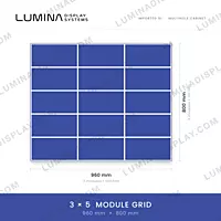 MS GI outdoor LED cabinet 960 x 800 mm in powder-coated matte, back-service frame – Lumina