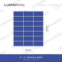 V2 MS GI outdoor LED cabinet 960 x 1120 mm with cooling fans and no bezel – Lumina Display Systems