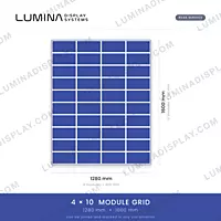 Portrait-format MS GI outdoor P4 LED cabinet 1280 x 1600 mm, back service – Lumina Display Systems
