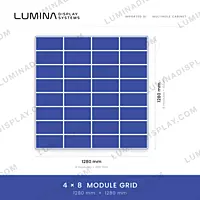 Slim95 MS GI outdoor P4 LED cabinet 1280 x 1280 mm, only 95 mm deep, back service – Lumina