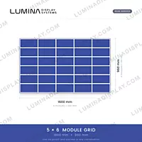 Wide-format MS GI outdoor P4 LED cabinet 1600 x 960 mm, rear service access – Lumina