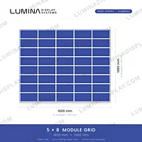 Clamshell front-service MS GI outdoor LED cabinet 1600 x 1280 mm, 140 mm deep – Lumina