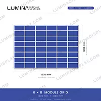 Wide clamshell MS GI outdoor LED cabinet 1920 x 1280 mm, front service, 140 mm deep – Lumina
