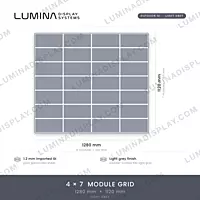 MS GI outdoor P4 LED cabinet 1280 x 1120 mm, grey matte, back service – Lumina Display Systems