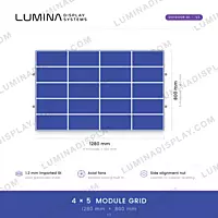 Fan-cooled V2 MS GI outdoor LED cabinet 1280 x 800 mm, no bezel, back service – Lumina