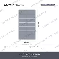 Narrow 640 x 1120 mm MS GI outdoor LED cabinet in grey, back-service design – Lumina