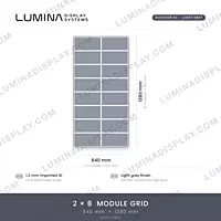 Grey MS GI outdoor LED cabinet 640 x 1280 mm, portrait format, back-service access – Lumina