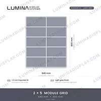 Compact grey MS GI outdoor LED cabinet 640 x 800 mm, powder-coated matte – Lumina Display Systems