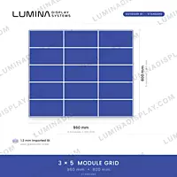 MS GI outdoor LED cabinet 960 x 800 mm in powder-coated matte, back-service frame – Lumina