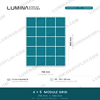 MS GI outdoor P6 LED cabinet 768 x 960 mm for 192 x 192 modules, powder-coated – Lumina