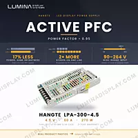 Hangte LPA-300-4.5 slim fan-less 4.5 V 60 A LED display power supply, 30 mm high – Lumina