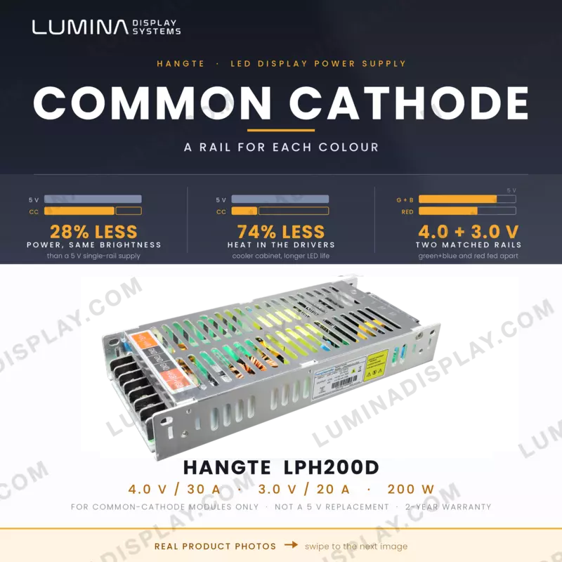 Hangte LPH200D common cathode 3.8 V + 2.8 V 200 W LED display power supply – Lumina Display Systems