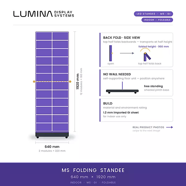 MS Folding Standee 640 mm x 1920 mm