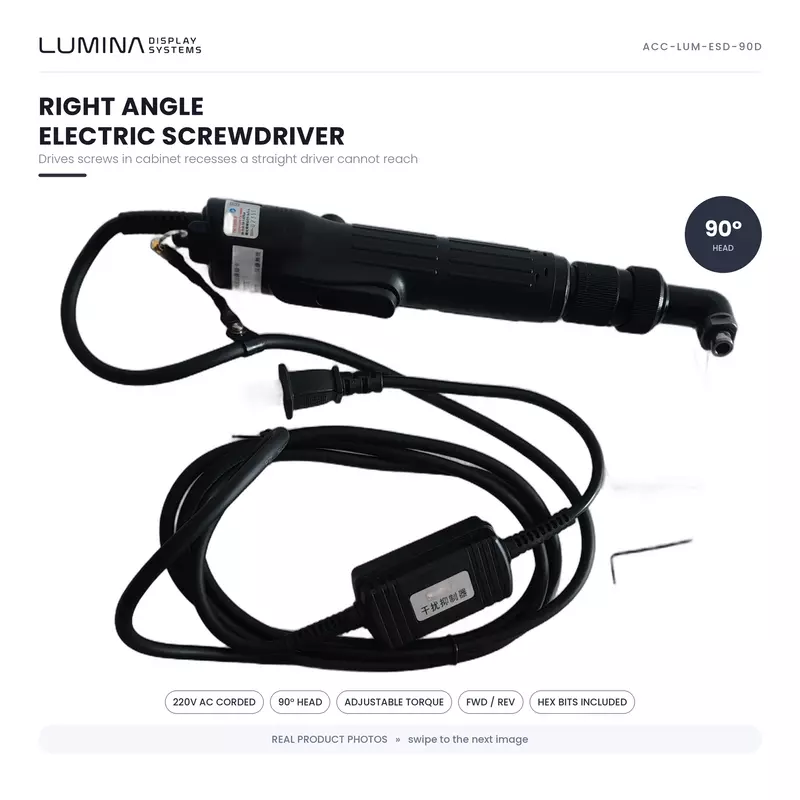 Right Angle Electric Screwdriver 90 Deg - Cabinet Assembly Tool