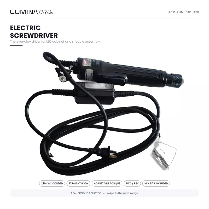 Straight Electric Screwdriver - Cabinet Assembly Tool