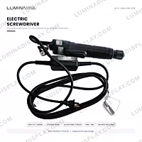 Straight-body 220 V corded electric screwdriver with bits for LED cabinet assembly – Lumina