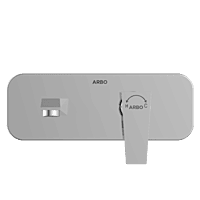 Lavish Concealed Body For Single Lever Basin Mixer Wall Mounted With Exposed Part Kit, Consisting Of Operative Lever, Basin Spout & Wall Flange