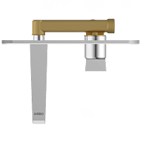 Lavish Concealed Body For Single Lever Basin Mixer Wall Mounted With Exposed Part Kit, Consisting Of Operative Lever, Basin Spout & Wall Flange