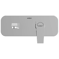 Lavish Exposed Part Kit For Single Lever Basin Mixer Wall Mounted With Consisting Of Operative Lever, Basin Spout & Wall Flange