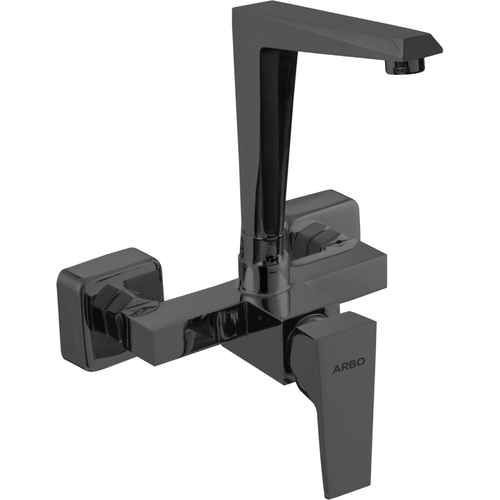 Lavish Single Lever Sink Mixer With Swinging Spout With Connecting Legs With Wall Flange
