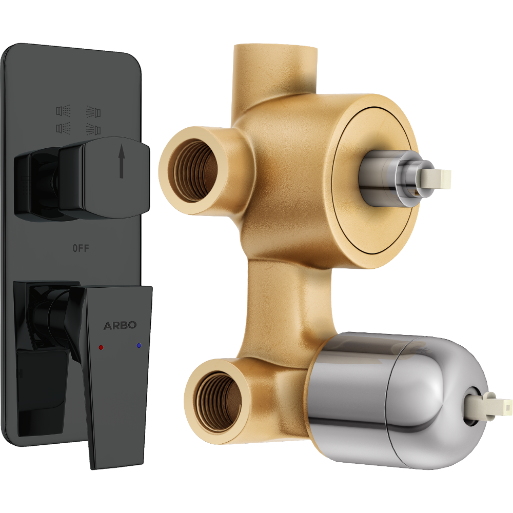 Lavish 2 Inlet 3 Outlet High Flow Diverter Body With Upper Part Set