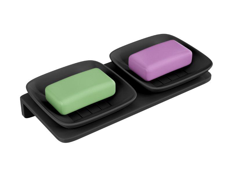 Lavish Double Small Square Soap Dish