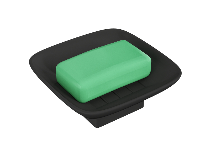 Lavish Small Square Soap Dish With Holder