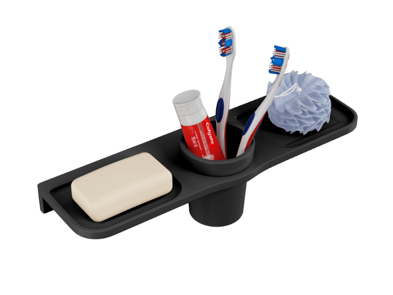 Lavish Double Soap Dish With Glass