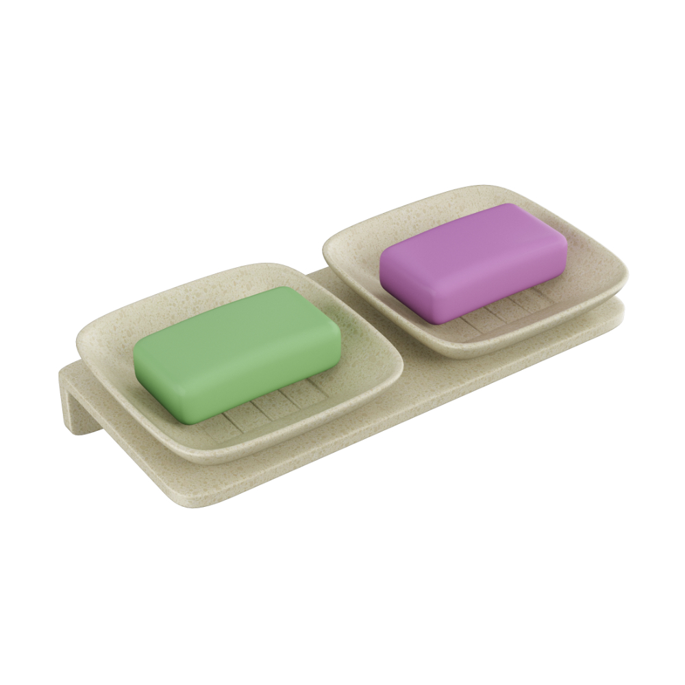 Lavish Double Small Square Soap Dish