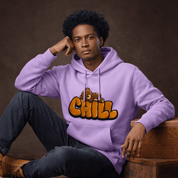 Unisex Lavender Chill Graphic Printed Hoodie