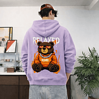 Unisex Lavender Relaxed Today Graphic Printed Hoodie