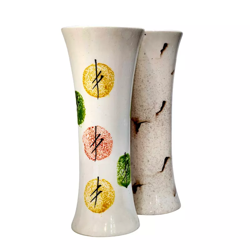 Styllish White Printed Ceramic Vase