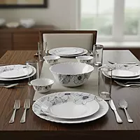 LAOPALA Pack of 27 Opalware Diva Classique Misty Flair Hygienic & Dishwasher safe Dinner Set